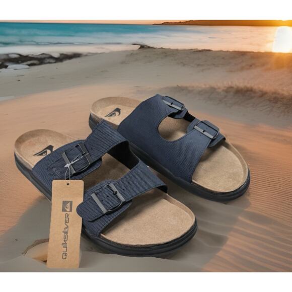Quiksilver Double Strap Deck Shoes Summer Sandals Mens Size 10 New Fast Ship
